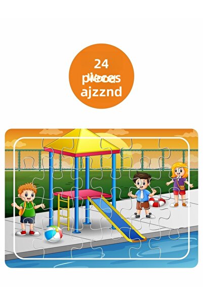 LİPYOS أحجية خشبية من Pool, Game And Us مكونة من 24 قطعة