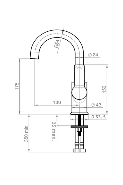 NSK Alamera Pro Swan Bathroom Sink Faucet Black - Water Saving, Modern Design, Long Lasting Use