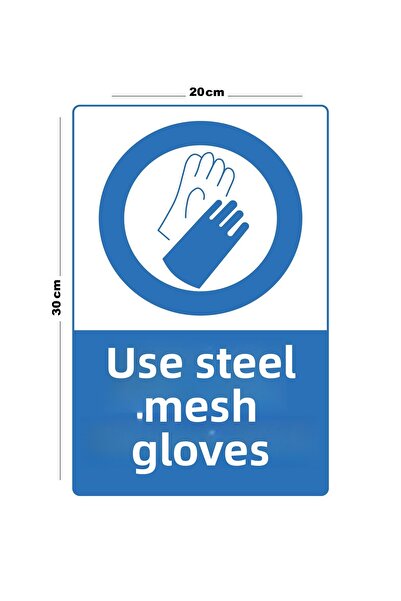 Lucena استخدام قفازات شبكية معدنية من الفولاذ مقاس 20 سم × 30 سم مقاس A4 لافت...