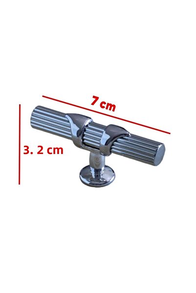 Badem10 Emir Chrome Metal Button Single Screw Furniture Kitchen Drawer Cabinet Wardrobe Door Handle Handle Handles