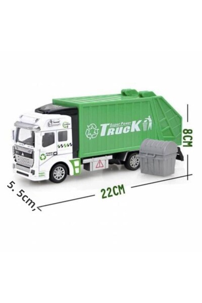 CAN OYUNCAK Arcnx Truck Toy Metal Garbage Truck Pull Drop Featured Modern Tsr...