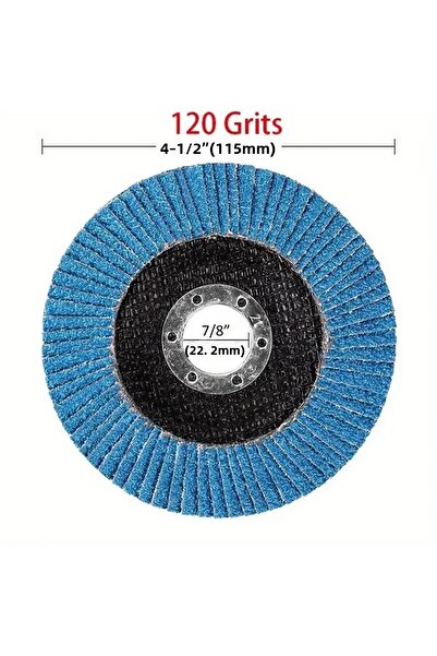 Choice 1 قطعة 120 حبيبة 1 قطعة أقراص رفرف احترافية 115 مم 4.5 بوصة أقراص صنفر...