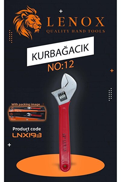 Lenox Tools مفتاح ربط قابل للتعديل بطول 12 بوصة (300 مم) ذو فتحة واسعة للاستخ...