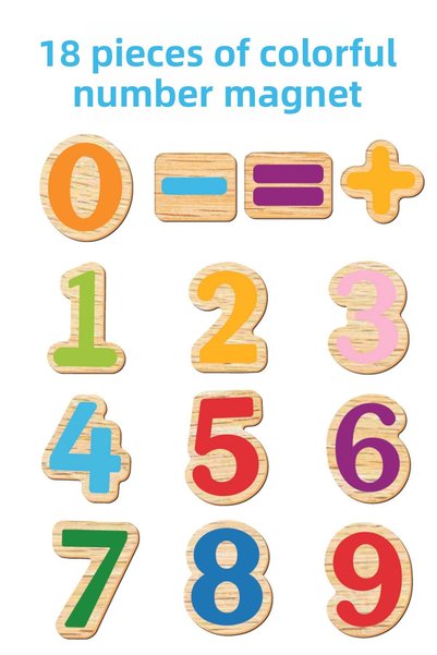 FISHER PRICE Educational Magnetic Numbers Set - 18 Pieces for Refrigerator and Metal Surfaces