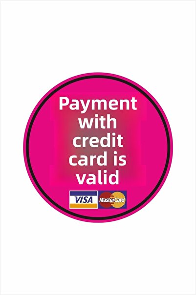 cicigünler Credit Card Payment Applies Pink Floor Double Sided