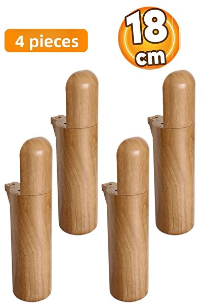 Badem10 Capsula Bohemian (PREMIUM) Mobila Canapea Unitate TV Fotoliu Picior Picioare Model Lemn 18 Cm 4 Buc