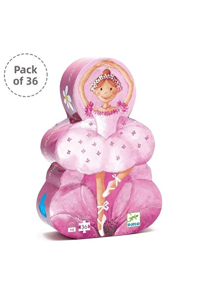 djeco لغز زخرفي مكون من 36 قطعة - تصميم راقصة الباليه والزهور