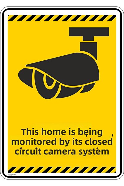 isgtabelam 25x35 سم / مركب / هذا المنزل يُراقب بواسطة نظام كاميرا مغلق الدائر...