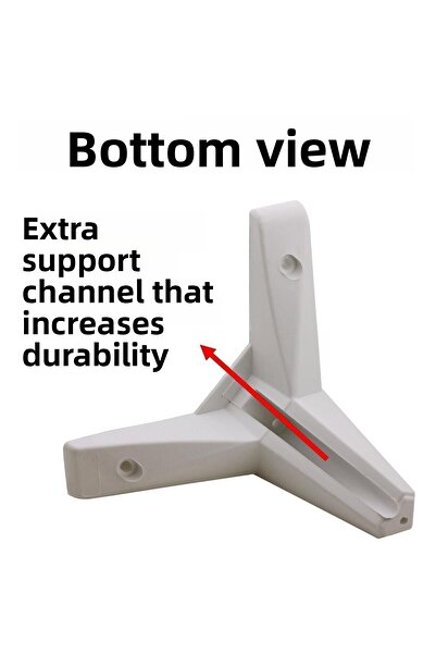 Badem10 Cedar Luxury Furniture Sofa Coffee Table Tv Unit Seat Leg 12 cm White Plinth Legs 4 Pieces