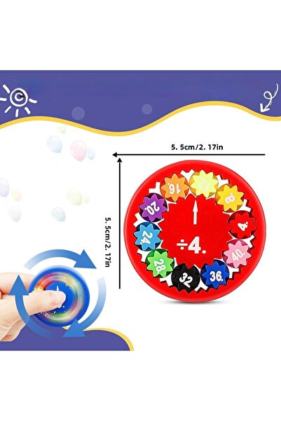 Hyd 12 Pcs Math Wheel Fidget Spinner Stress Wheel Four Process Learning Educational Toy