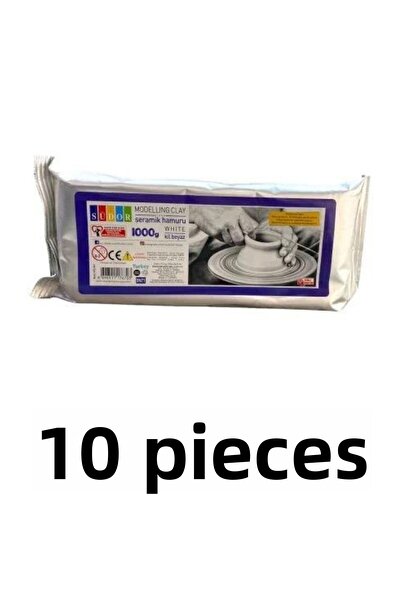 Südor 10 Pieces Air Drying Ceramic Clay Plasticine 1000 Gr White