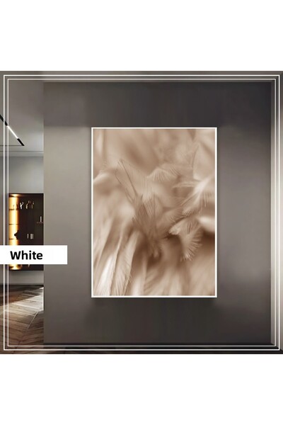 Harikabirev HARİKABİREV | MODELL DE PĂR CREAMĂ MOALE (FEATHER) | TABLA DE STICLA TEMPLATA CU CADRU, SIMPLE, VERTICALA