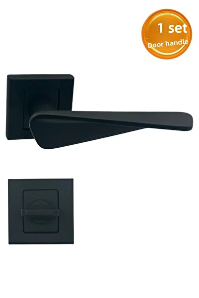 Sofuoğlu Salda Model Oțel Inoxidabil Negru Mat Buton Pătrat pentru Ușă WC - PENTRU UȘI WC