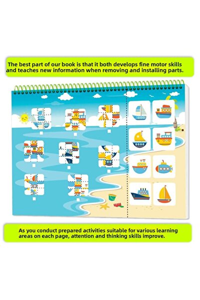 yükselen zeka Activity My Math Book 4-6 Years Velcro