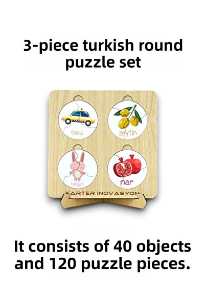 Karter İnovasyon Concept Leaning Set - Fruits, Animals, Weeding Vehicles, Puz...