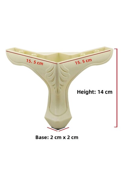 Badem10 Mobilier Lukens Pattern - Canapea, unitate TV și picioare de bază crem de 14 cm