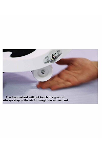 Babyhug Babyhug Panda Gyro Swing Car with Music & Lights, 180Â° Turn, Age 3+, Black/White