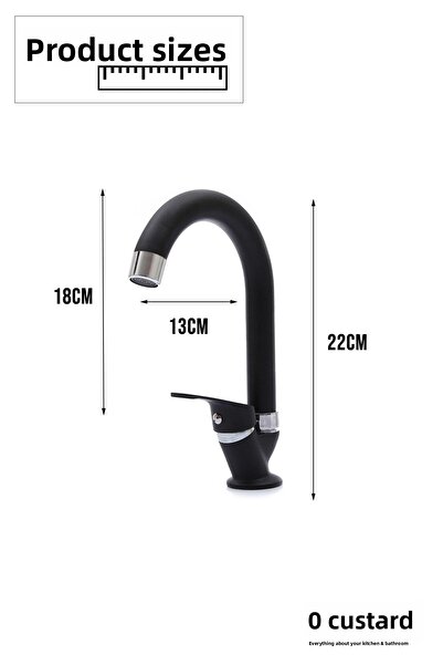 KUSTAR Single Water Inlet Matte Black Mix Basin Mixer On-Off Faucet
