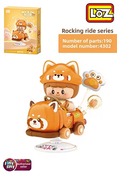 Vagonlife Loz Creative Series Swinging Brown Raccoon Model 190 Piece Toy Building Set Fflz-4302