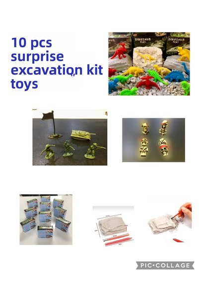AZİZ OYUNCAK 10 قطع.. لعبة المفاجآت مجموعة التنقيب الأثرية مجموعة التنقيب للم...