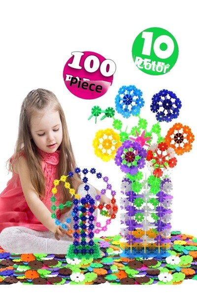 Bundera 100 Pieces Toy Creative Discs - Stem Training, Locked Skill Set