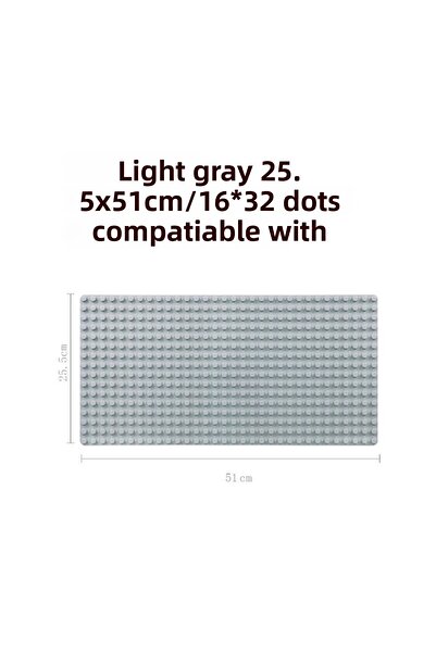 Choice grey 51*25.5cm Large Particle Size Building Blocks Baseplate Bricks Base Plate DIY Educational Toys