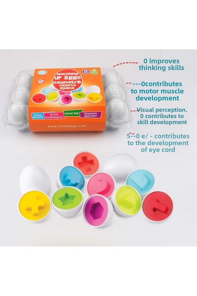Circle Toys 15 Pieces Geometric Egg