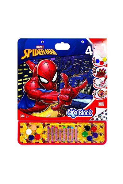 As Set De Pictura Si Desen, Giga Block Marvel Spiderman, 4 In 1, Bloc De Desen