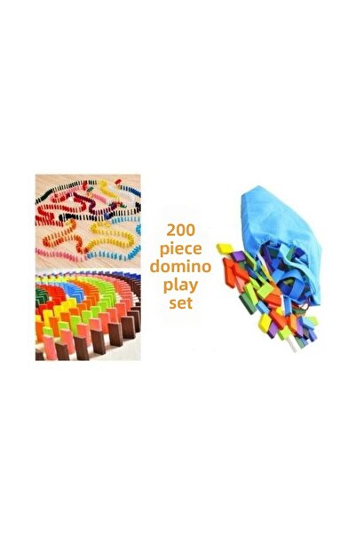 Hobi Eğitim 200 قطعة دومينو ملونة