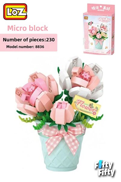 Vagonlife Loz Micro Block Series Flower Bouquet 230 Pieces Toy Building Set Fflz-8836