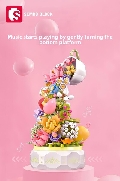 Sembo Block مجموعة Huayan Cayi Muzikli 575 قطعة فلورست - متوافقة مع Lego ( 611050 )
