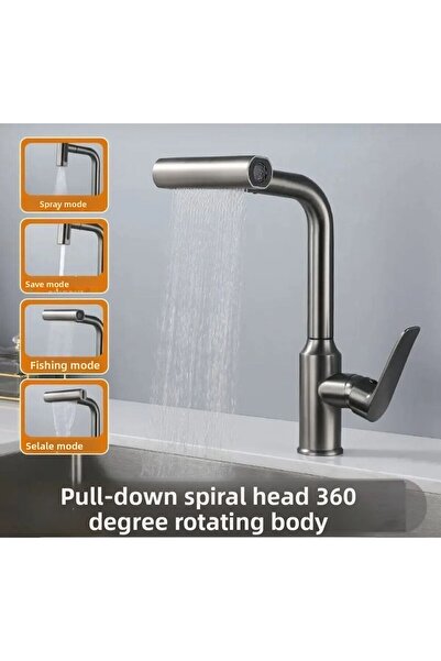Boheme Fleko Multi-Mode Spiral Kitchen Sink Faucet Waterfall Sprinkler Functional