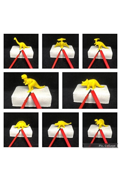 AZİZ OYUNCAK 8 Name Yellow Dinosaur Excavation Science Educational Activity Activity, Activity Scientific Project Dinosaur Set