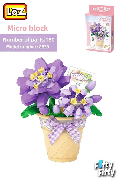Vagonlife Loz Micro Block Series Flower Bouquet 180 Pieces Toy Building Set Fflz-8838