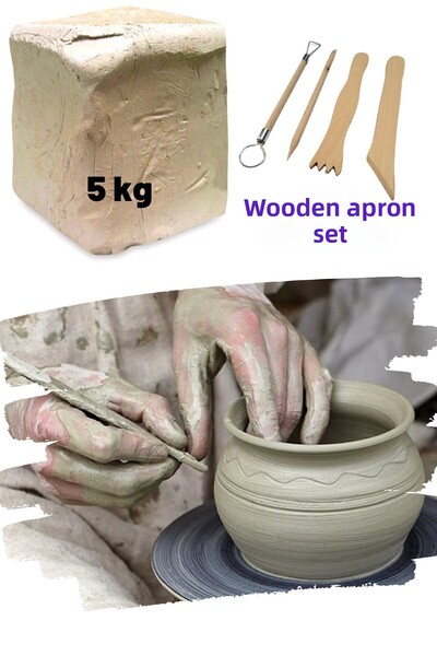 O&S Oyun ve Sanat Eğlen-Üret 5 kg Ceramic Dough Set, Clay Mud hibiscus, play dough set, air drying clay mud ceramic
