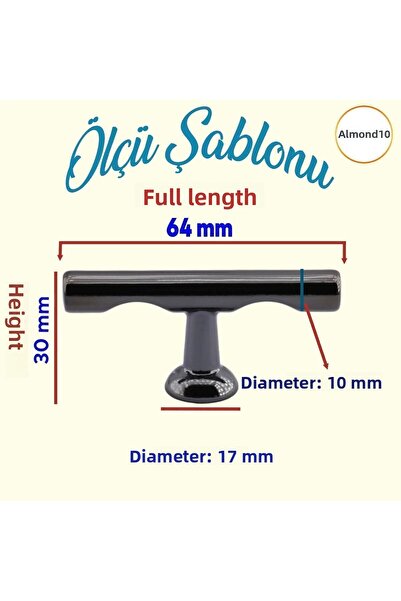 Badem10 Μεταλλική λαβή καπνιστή - Ντουλάπι με κουμπιά δίσκου, ντουλάπι συρταριού κουζίνας, λαβές πόρτας