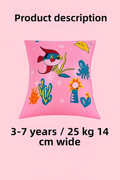 Avantaj Kapıda بدلة أطفال قابلة للنفخ باللون الوردي المرجاني - من 3 إلى 7 سنوات / حتى 25 كجم