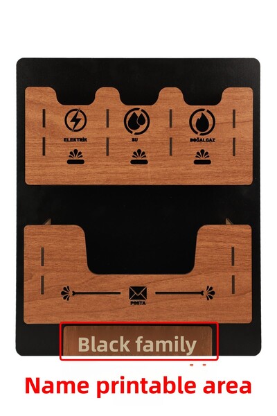 kutuTR Apartment Common Bill & Mailbox Wood - Black Walnut