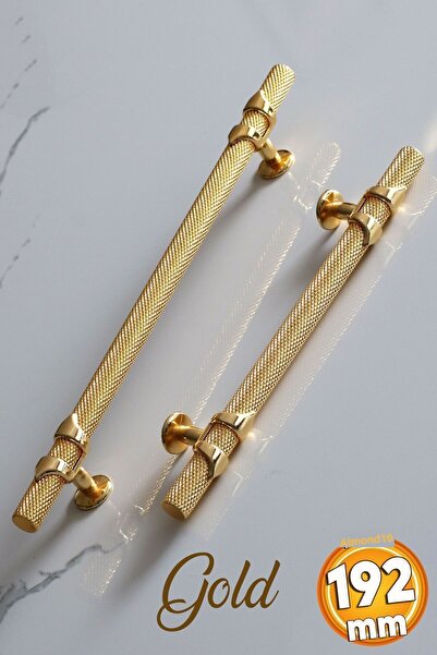 Badem10 Gold Gold Burç Premium 192 cm Sertar Bucătărie Dulap Dulap din Metal