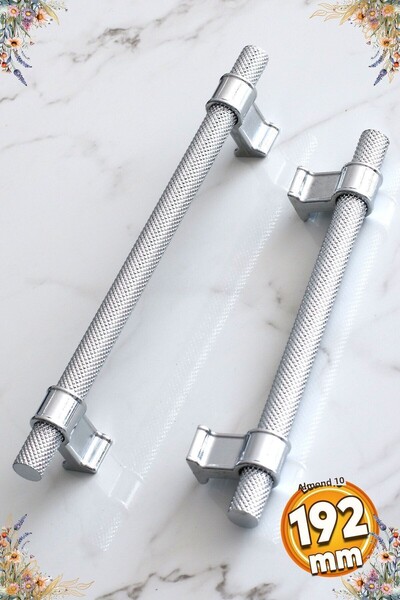 Badem10 Hisar Culoare Crom Metal 192 Mm Mobilier Zimțat Bucătărie Sertar Dulap Dulap Mâner Mâner