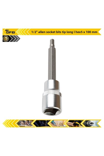 GFB 1/2 "ألين مفتاح ربط بت طويل |   HEX5 × 100 مم