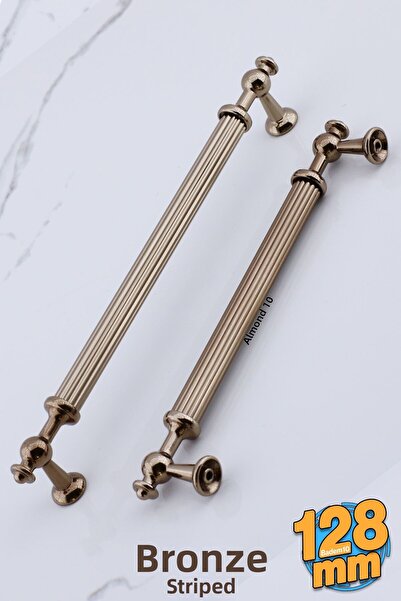 Badem10 Generation Striped Bronze Metal 128 mm Furniture Kitchen Drawer Cabinet Wardrobe Handle Handle Handles