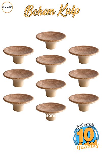 Badem10 Bohemian Plastic Inner Concave Button 10 τμχ Έπιπλα καρυδιάς Συρτάρι κουζίνας Ντουλάπα Ντουλάπα Λαβή Λαβή