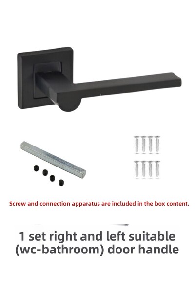 Sofuoğlu Zara Model din oțel inoxidabil negru pătrat rozetă pentru mânerul ușii WC / uși WC