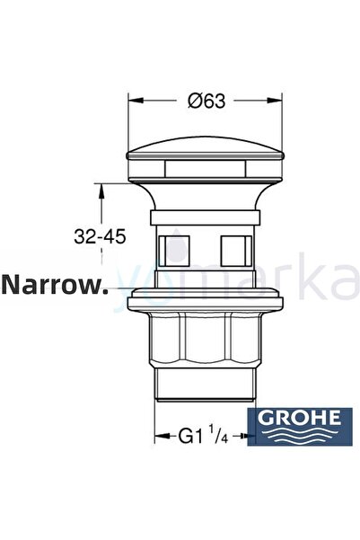 Grohe Matte Black Plug Set - Press-Open Strainer 1024642430