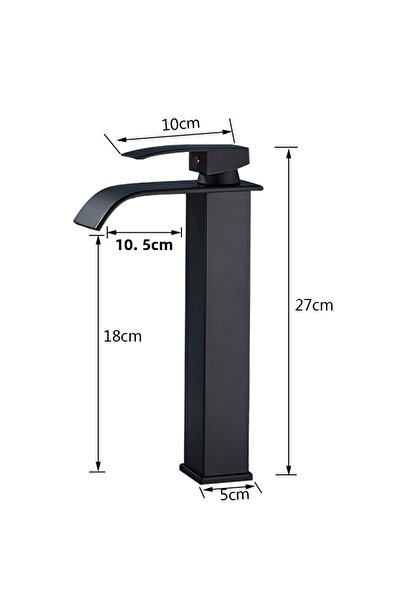 Choice Black High Rozin Matte Black Basin Faucet Deck Mounted Single Lever Bathroom Crane Waterfall Brass B