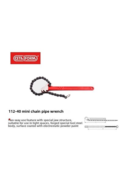 CETA FORM I12-40 مفتاح ربط الأنابيب بسلسلة صغيرة