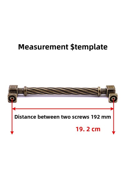 Badem10 Burma Antique Galben Antique Metal Mâner 192 mm Mobilier Sertar Dulap Bucătărie Dulap Mânere moderne pentru capac