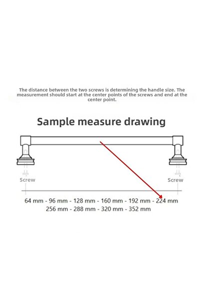 ARON Berra 224 Gold Yellow Gold Handle TV Unit Bedroom Cloakroom Drawer Kitchen Cabinet Door Handle 224mm