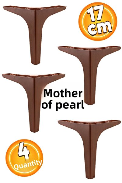 Badem10 Mobilier de lux Sedef Canapea Unitate TV Consolă Picior Fotoliu 17 Cm Model Lemn Picioare 4 Buc